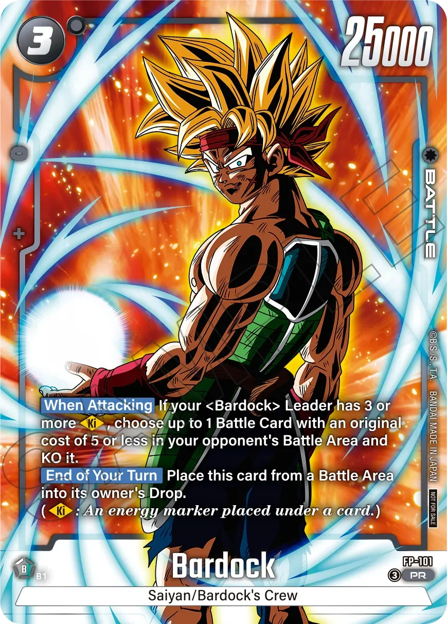 Bardock – karta Dragon Ball Super Card Game Fusion World, rarity PR, kolor black