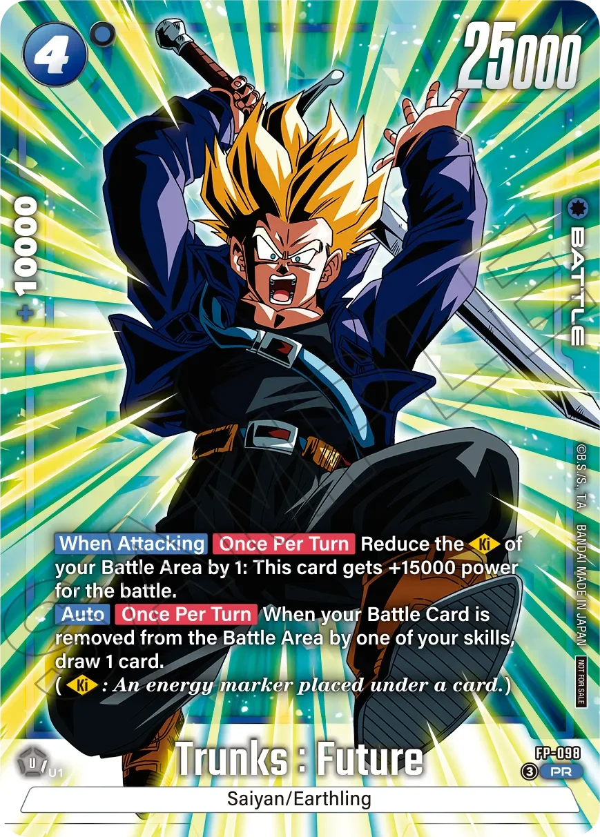 Trunks : Future – karta Dragon Ball Super Card Game Fusion World, rarity PR, kolor blue