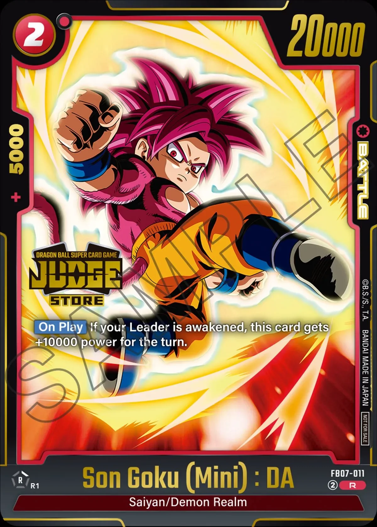 Son Goku (Mini) : DA – karta Dragon Ball Super Card Game Fusion World, rarity R, kolor red