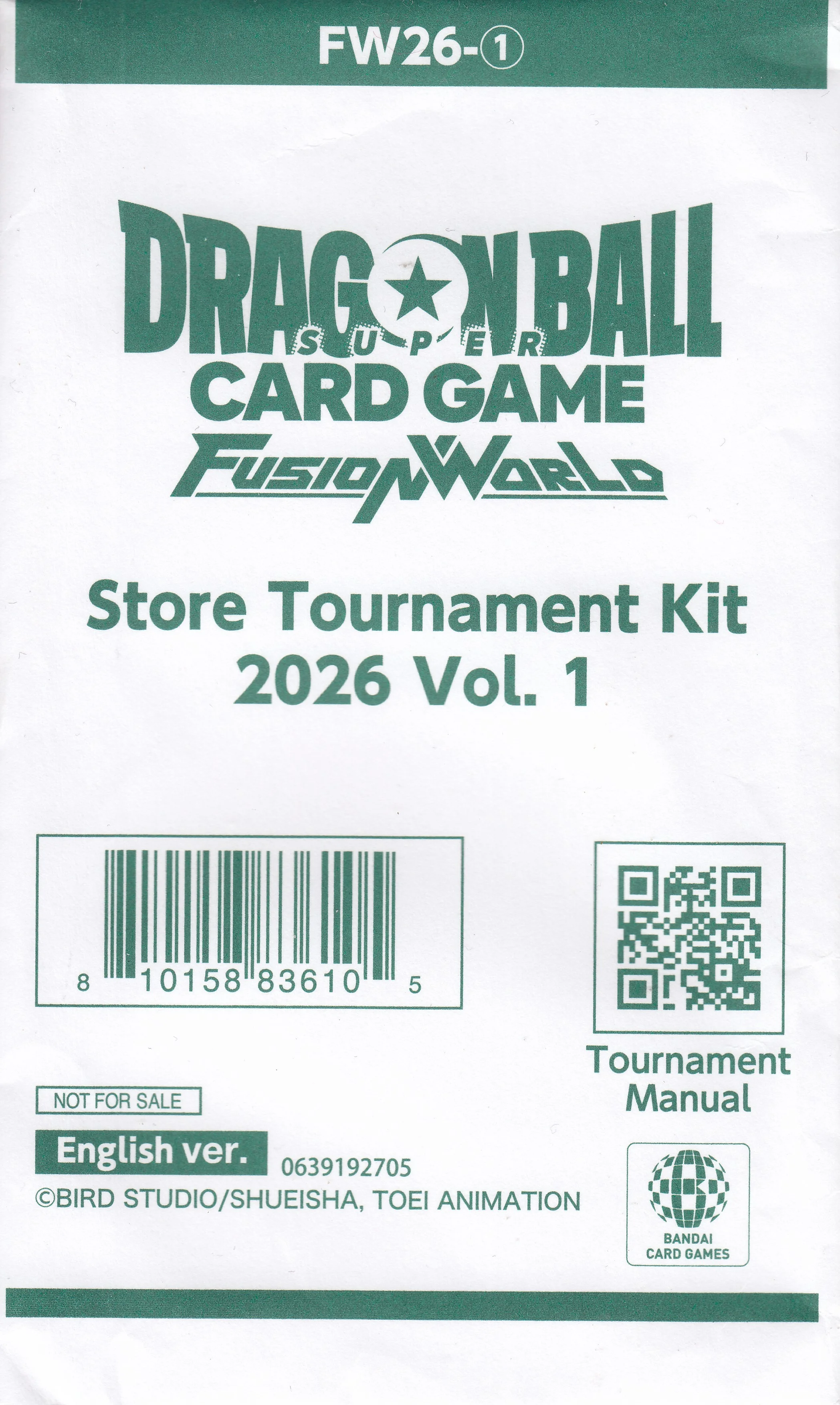 Store Tournament Kit 2026 Vol. 1 – Kit nagród Eventu Store Tournament 2026 Vol. 1 w Dragon Ball Super Card Game Fusion World